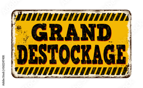 Grand destockage vintage rusty metal sign