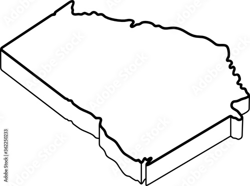 Three-dimensional map of Georgia State