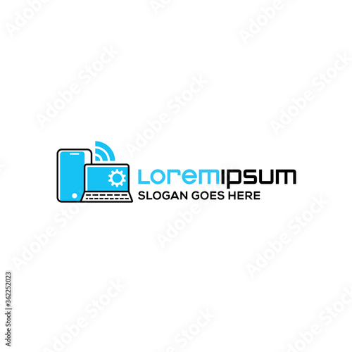 Lifestyle tech store/shop logo design template vector © MD IQBAL