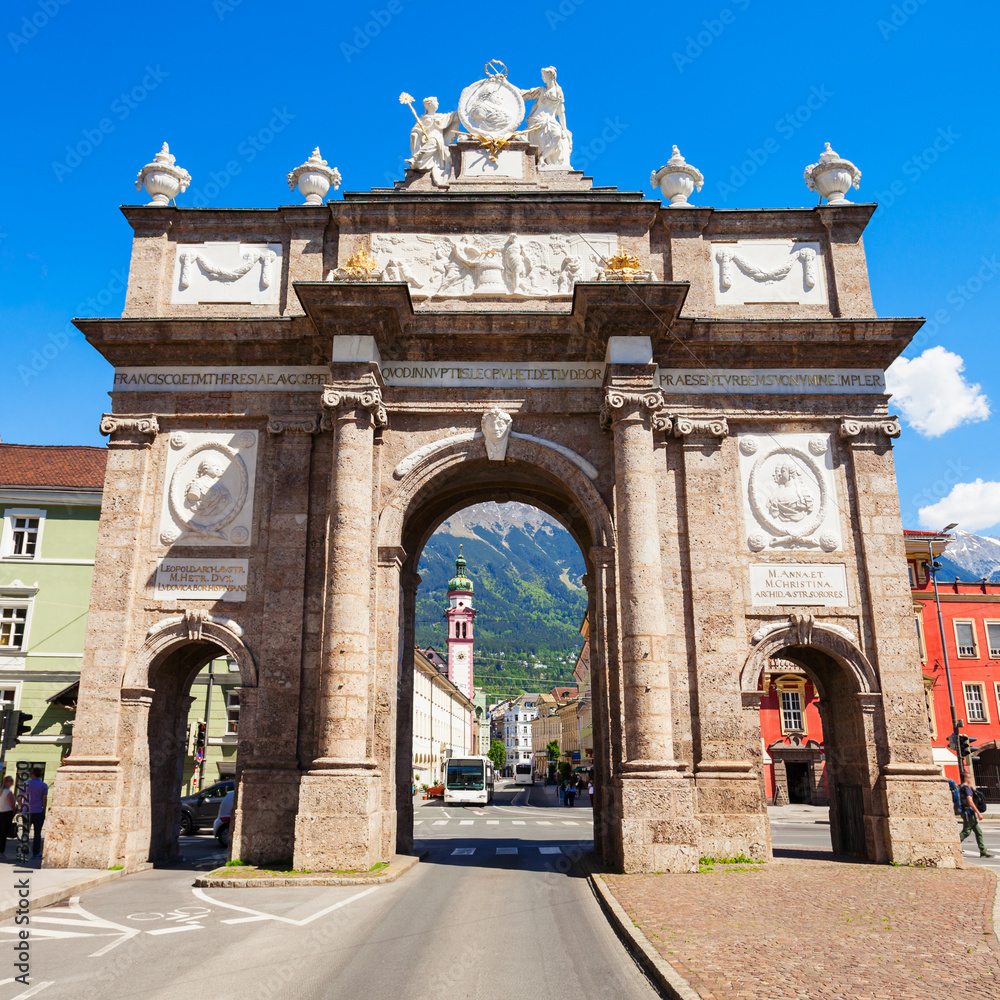 Obraz premium Triumphpforte Gate in Innsbruck, Austria