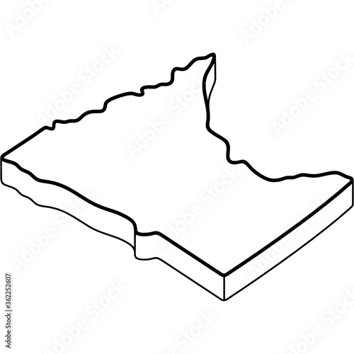 Three-dimensional map of Minnesota State