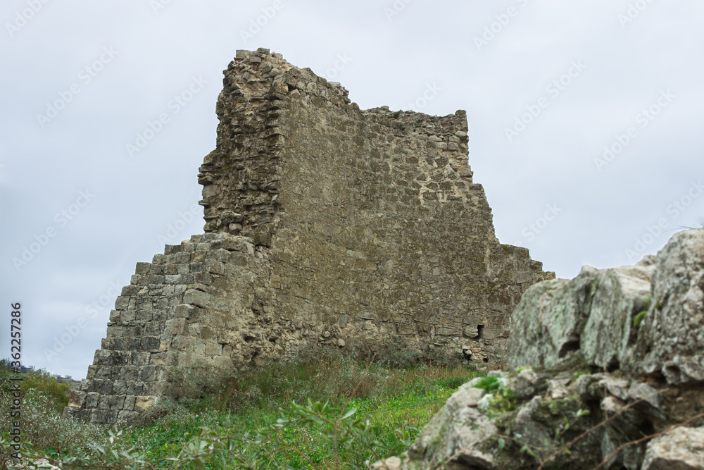 Giovanni di Scaffa tower of the Genoese fortress, XIV century. Feodosia, Crimea.
