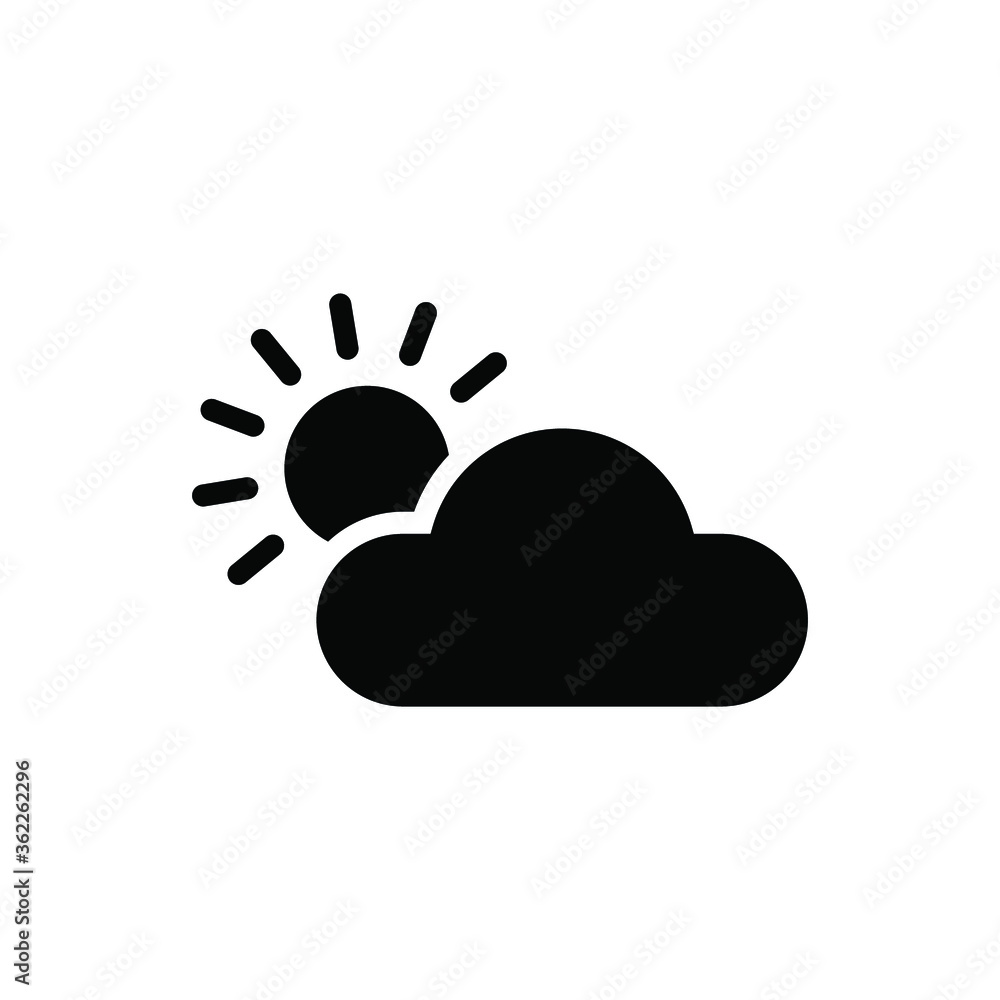 cloud sun icon vector cloud sun icon vector