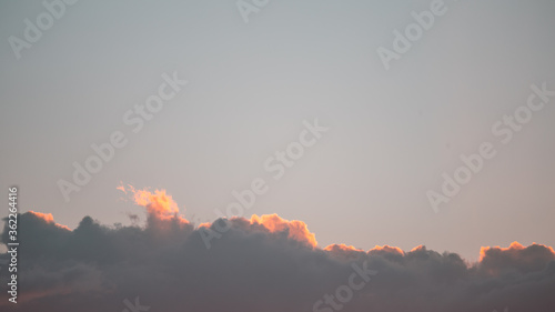 Sunset with clouds in mexico city