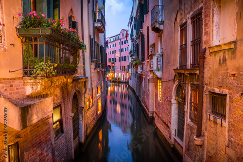 Photograph taken on the Grand Canal in Venice in Italy © Alex Wolf 