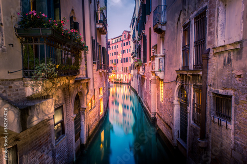 Photograph taken on the Grand Canal in Venice in Italy