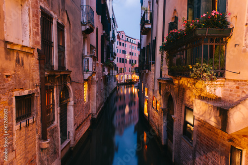 Photograph taken on the Grand Canal in Venice in Italy © Alex Wolf 
