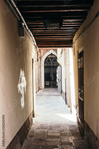 Hallway in the city of venice italy