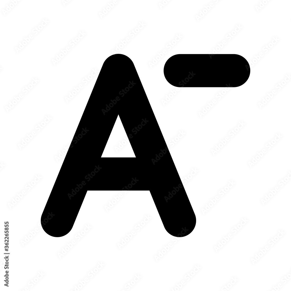 decrease font icon - vector illustration . smaller, size, text, typography, letter, icons . decrease font icon - vector illustration . smaller, size, text, typography, letter, icons .