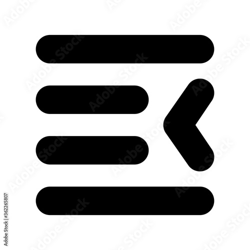 Increase paragraph icon - vector illustration . indent, text, format, typography, font, icons .