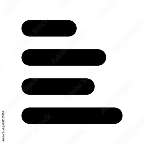 left align icon - vector illustration . text, paragraph, typography, alignment, icons .