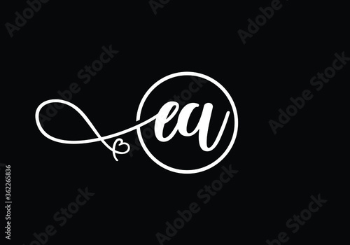 E A Initial Letter Logo design, Graphic Alphabet Symbol for Corporate Business Identity photo