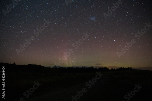 Southern lights seen from New Zealand