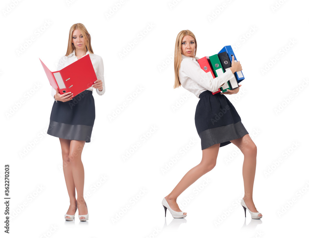 Woman businesswoman isolated on white Woman businesswoman isolated on white