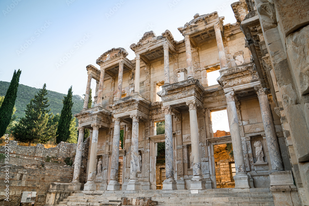 Celsius Library in ancient city Ephesus (Efes). Most visited ancient city in Turkey. Selcuk, Izmir TURKEY
