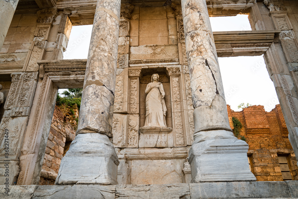 Celsius Library in ancient city Ephesus (Efes). Most visited ancient city in Turkey. Selcuk, Izmir TURKEY