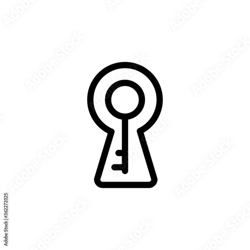 key hole icon vector symbol template