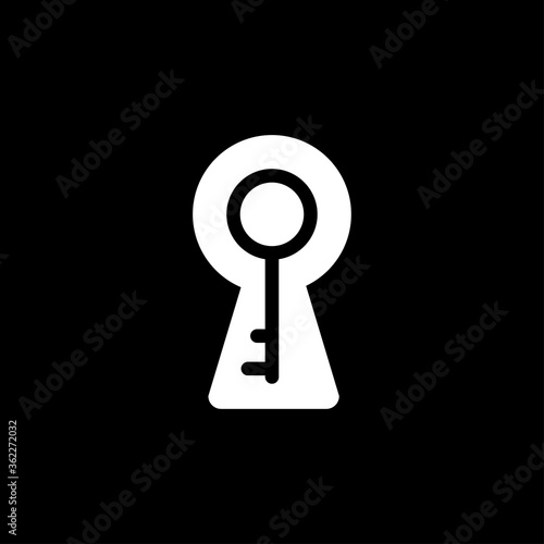 key hole icon vector symbol template