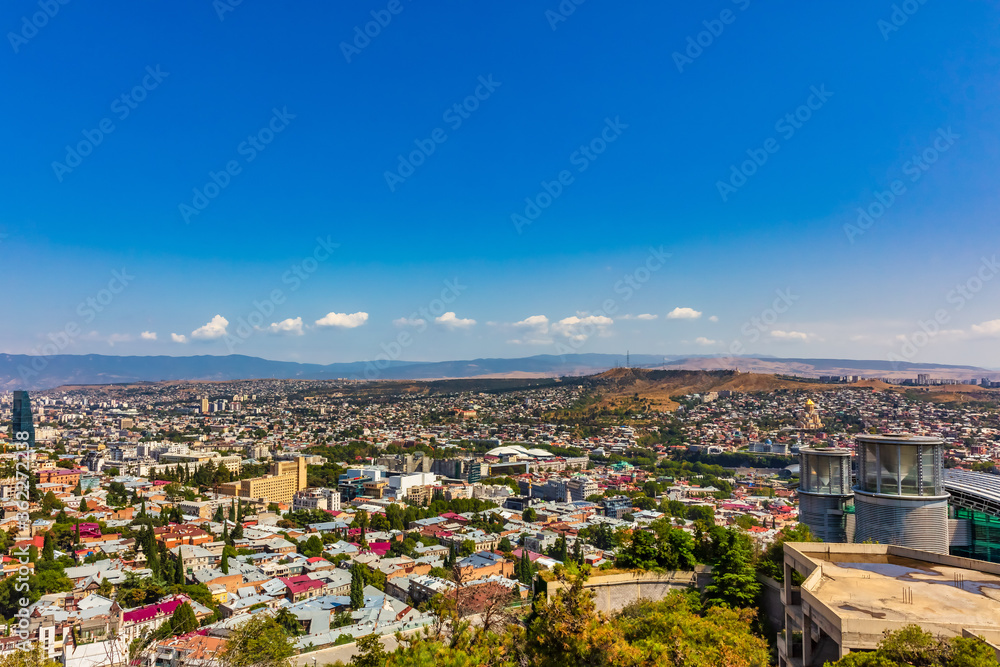 cityscape skyline of downtown Tbilisi Georgia capital city eastern Europe