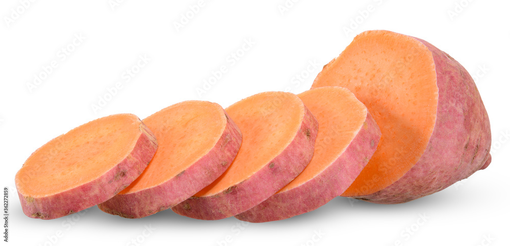 Sweet potato isolated on white clipping path Sweet potato isolated on white clipping path