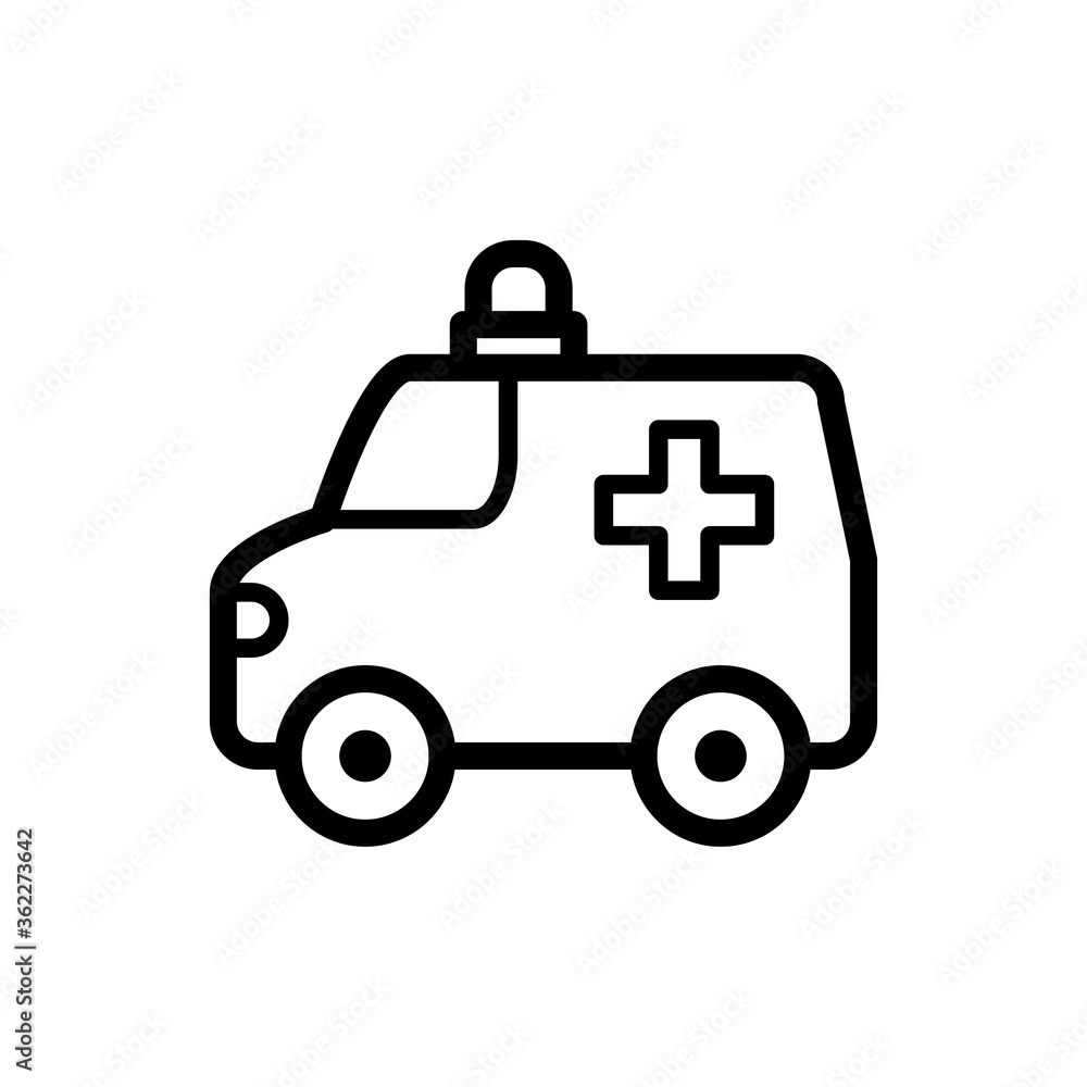 Obraz premium ambulance icon vector symbol template