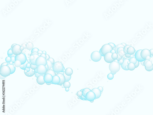 Soap foam bubbles, shampoo soapy effect background