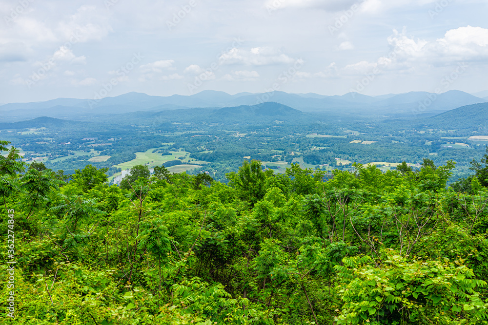 Overlook for Rockfish valley at Blue Ridge parkway appalachian