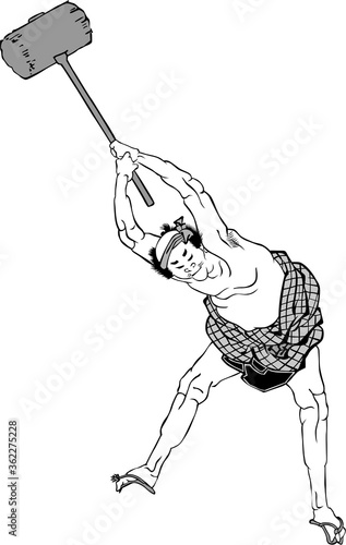 浮世絵　大工　その3