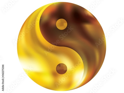 Colored background in the form of yin yang.