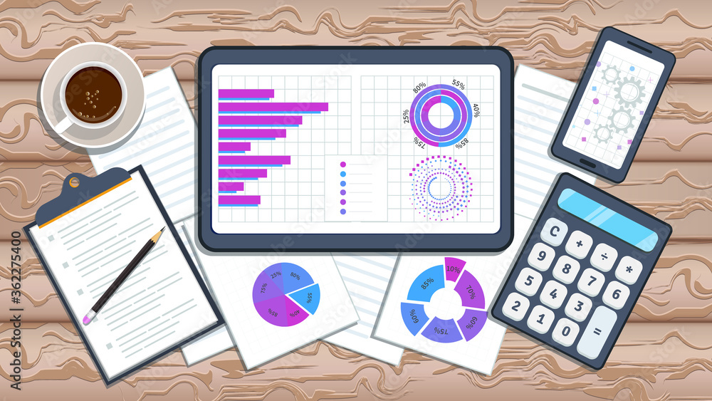 ROI - return on investment, business financial investment analysis, trendy flat vector illustration. return on investment analytic ROI - return on investment, business financial investment analysis, trendy flat vector illustration. return on investment analytic