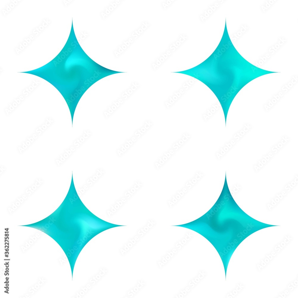 Fototapeta premium Kit of diamond-shaped blurred backgrounds.