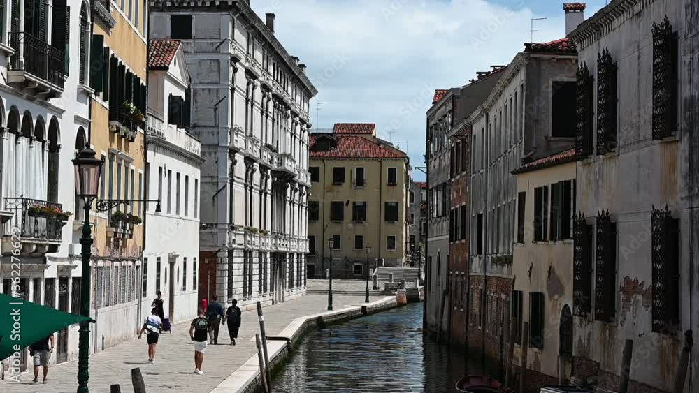 Venice, Italy - Historic buildings between the canals of the lagoon city Venice, Italy - Historic buildings between the canals of the lagoon city