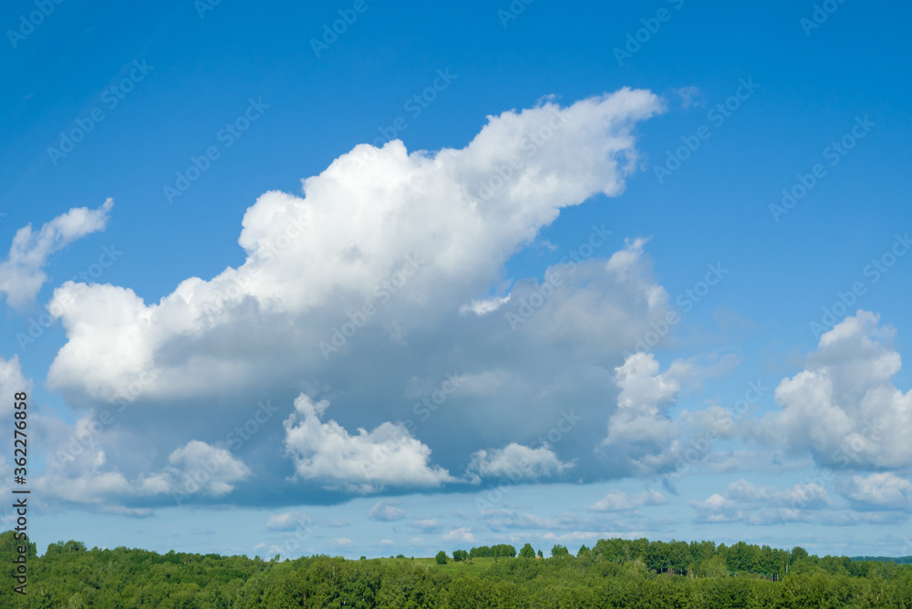 Beautiful big white cloud in the blue sky Beautiful big white cloud in the blue sky