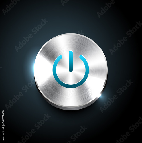 power button on black background