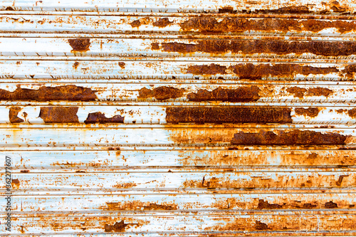 Obraz na płótnie Close-up metallic pattern of rusty gate w salonie