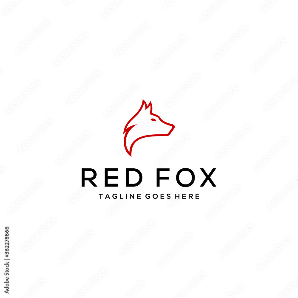 Creative modern illustration fox logo sign icon design vector