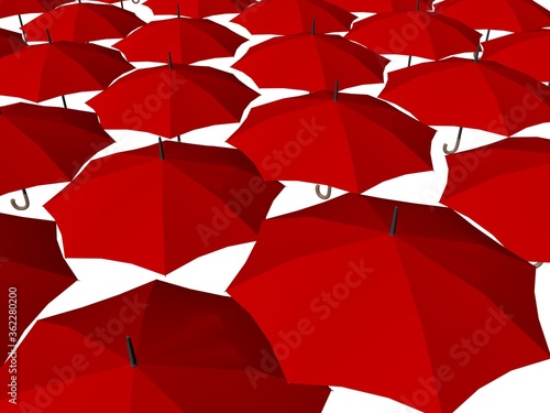 umbrellas red many  background