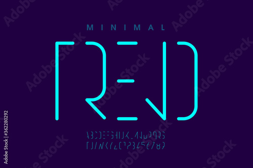 Minimal style font, thin li...