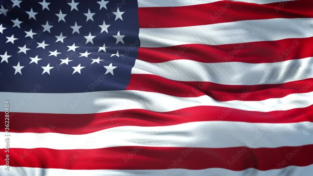USA Flag Wave Loop 4k, Slow Motion Waving Flag Animation USA Flag Wave Loop 4k, Slow Motion Waving Flag Animation