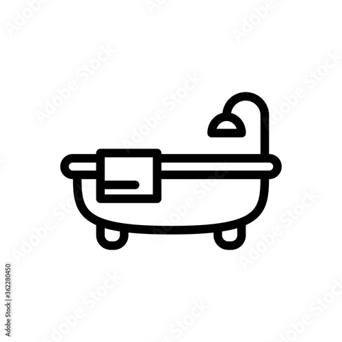 bathtub icon vector symbol template