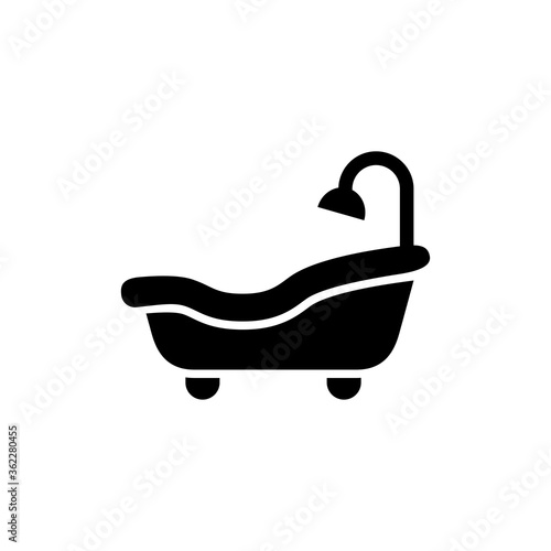 bathtub icon vector symbol template