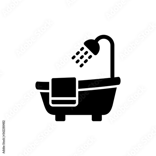 bathtub icon vector symbol template