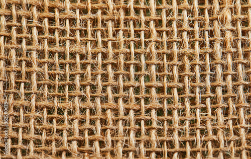 Brown sackcloth Or the background of a natural brown cloth