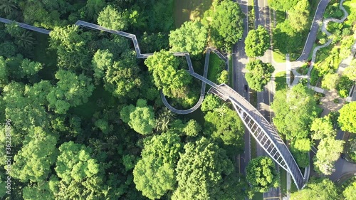 Singapore May 26/2019 early morning at Southern Ridges walking path connecting to many parks with bridges, wildlife & city views 
