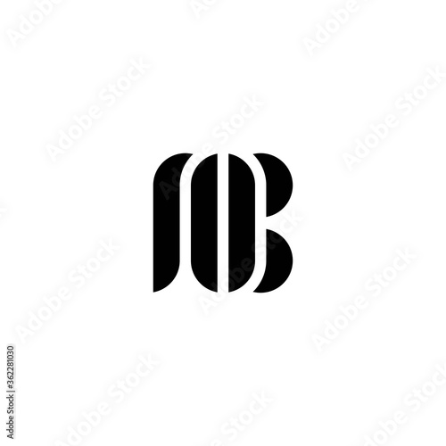 Initial Letter NOB Logo Design. photo