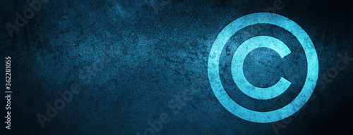 Foto Copyright icon Special Blue Banner Background