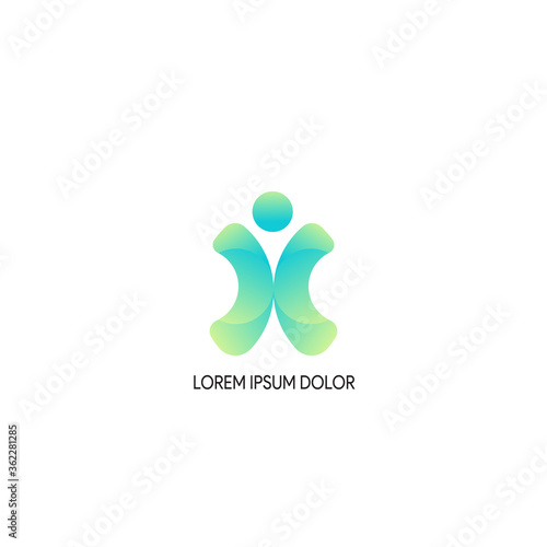 Fitness logo symbol for a healthy life