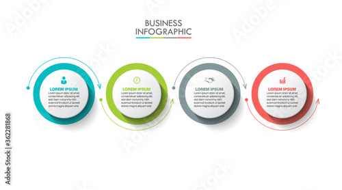 Business data visualization. timeline infographic icons designed for abstract background template milestone element modern diagram process technology digital marketing data presentation chart Vector