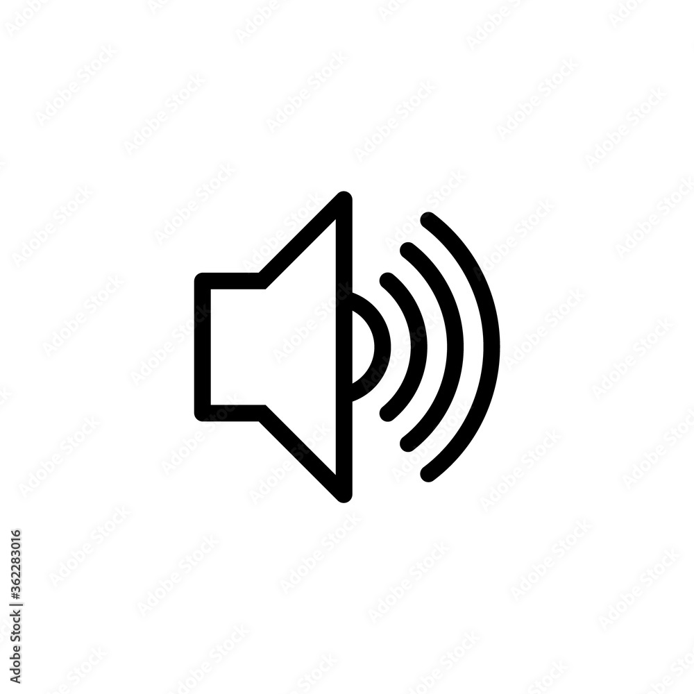 Speaker volume indicator vector isolated icon.