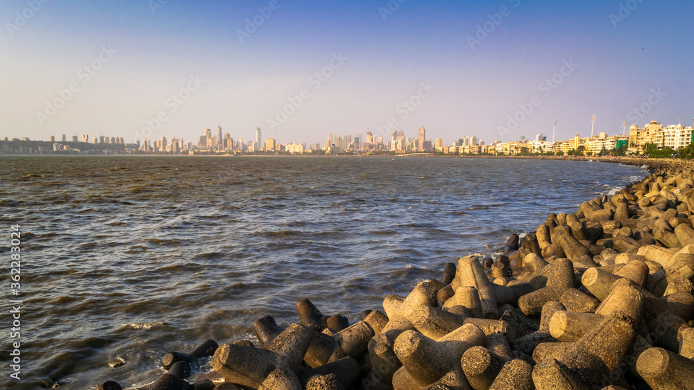 Panoramic view at Mumbai, Maharashtra, India.